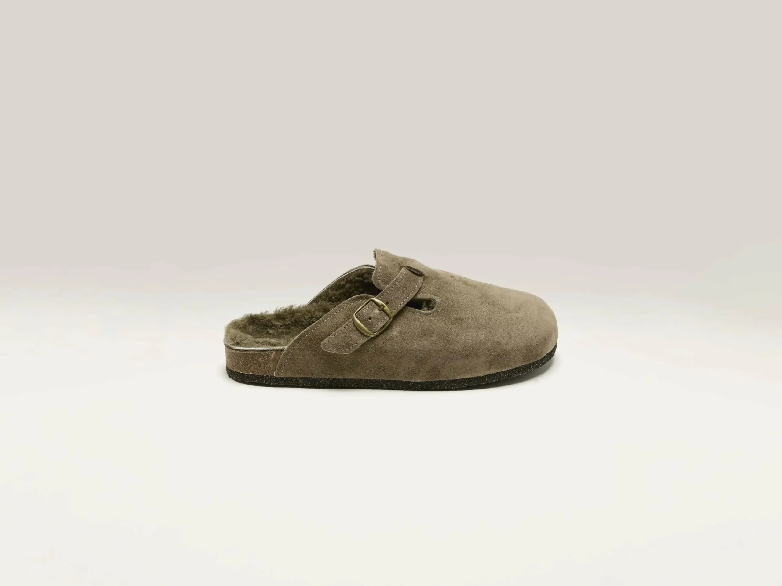 BOSABO Taupe Velours Klompen