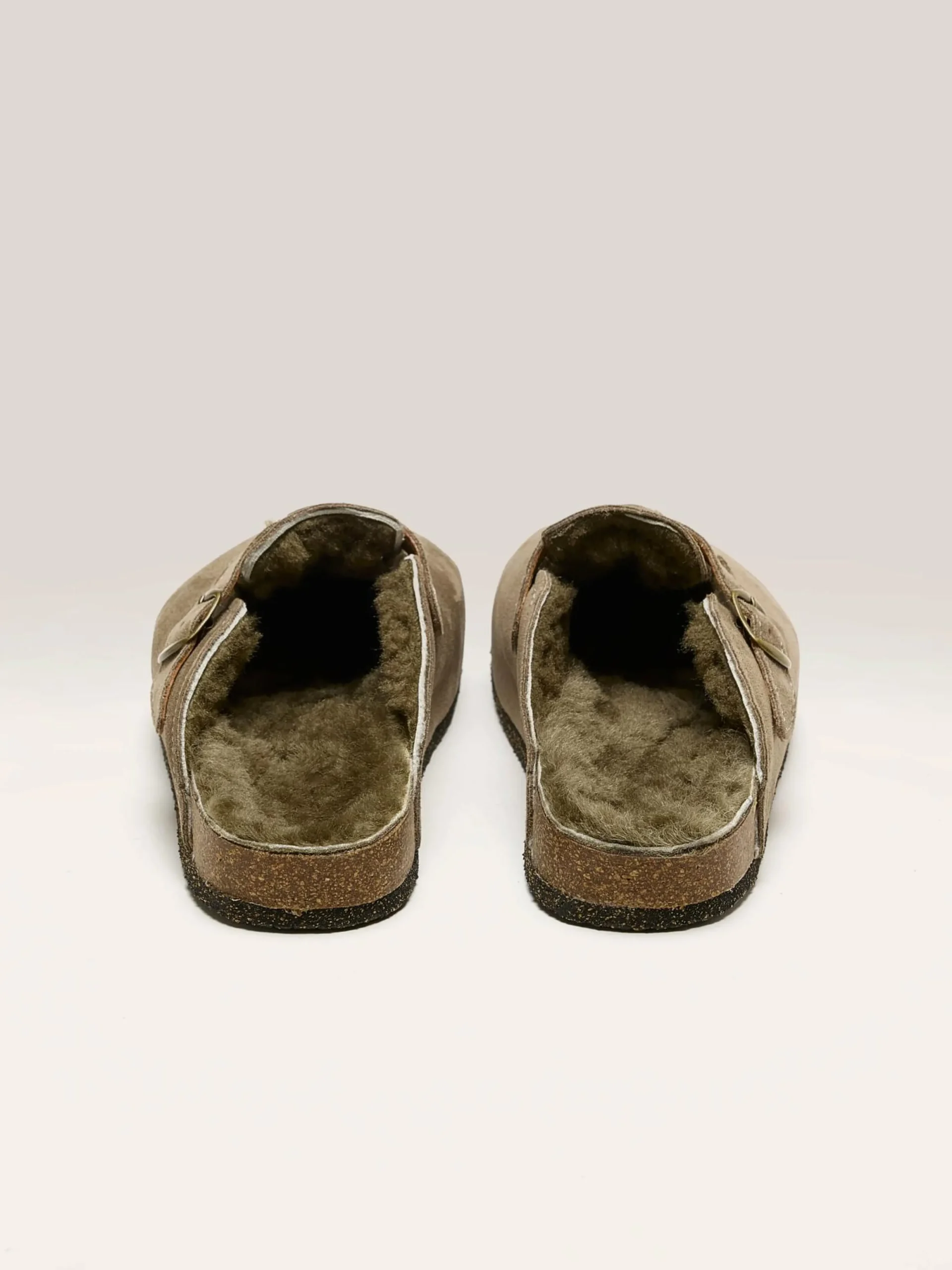 BOSABO Taupe Velours Klompen