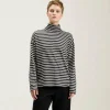 SARAHWEAR Foggy Gestreepte Coltrui T-shirt